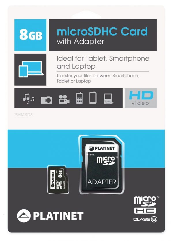 image Map Microsdhc 8Gb Class 10 with adapter Platinet